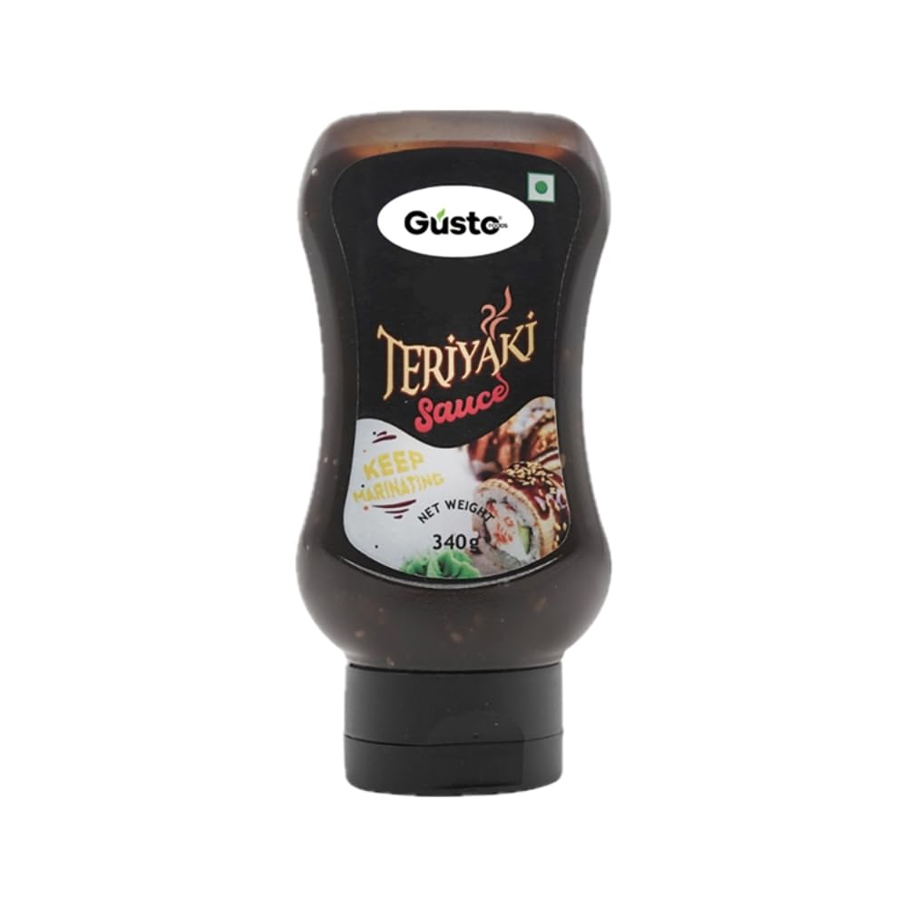 Teriyaki Sauce (340g), Premium Japanese Style Teriyaki Sauce, Perfect for Marination, Stir Fry, Glazing, Balanced Vegan Sweet & Sour Zingy Dipping Sauce with Umami and Sesame Flavors