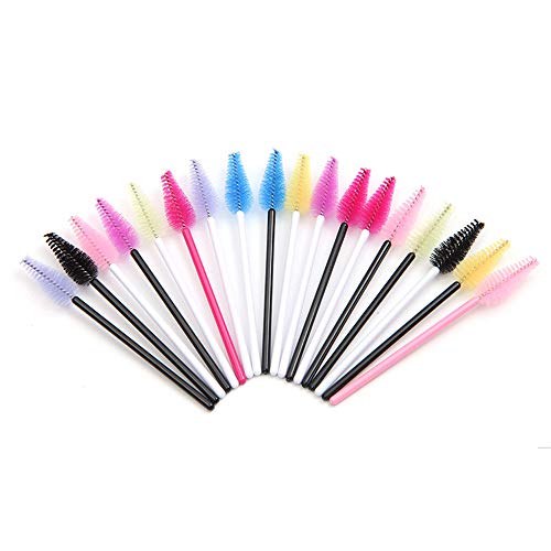 50 PCS Disposable Eyelash Mascara Brushes Makeup Brush Wands Applicator Makeup Kits(Mix Color))