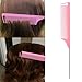 5Pcs Slick Back Brush Set with Topsy Tail Tool, Teasing Bristle, Rat Comb for Women & Girls Hair Styling, Flyaways Control and Edge Combing - Pink