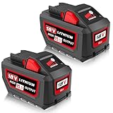 HOCHSTERN Upgraded 15.0Ah Replacement for Milwaukee M-18 BatteryCompatible with Milwaukee 18V Battery 48-11-1880 48-11-1850 48-11-1860 18 Volt Cordless Power Tools and Chargers 2Pack