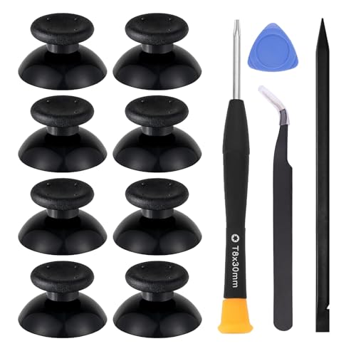 Ikpek - Ikpek 8 Pcs Replacement Thumbsticks for Xbox 360 Controller, Plastic Thumb Stick Joystick Grip Replacement for Xbox 360 Controller Accessories
