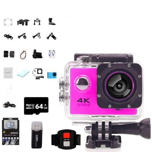 Roamix Vision 4k Action Camera Vision+ 4K 4K WiFi Diving Sports HD Waterproof Outdoor Underwater Pink