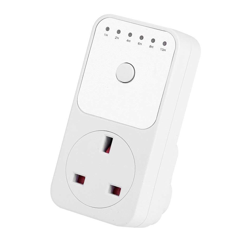 Countdown Socket, Wear Resistant 100 240V Switching Power Timer Socket 1 10 Hours for Mobile Phone Charger(UK Plug)