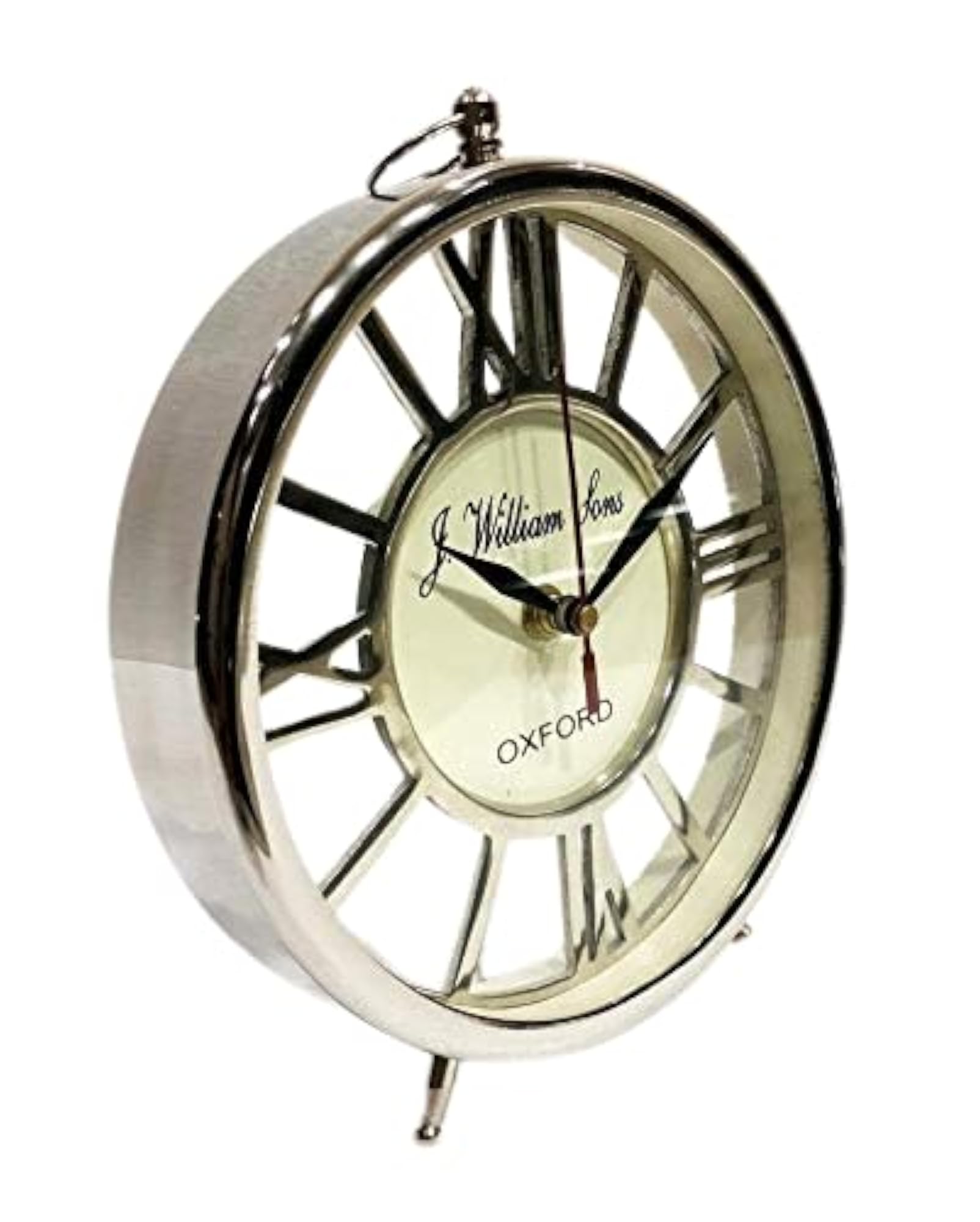 William Sons Desk Clock with Roman Numbers