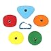 Atomik Rock Climbing Holds Set of 5 Medium Bolt-On Slopers in Assorted Bright Tones