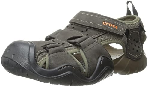 Crocs Men's Swiftwater Leather Fisherman Sandal