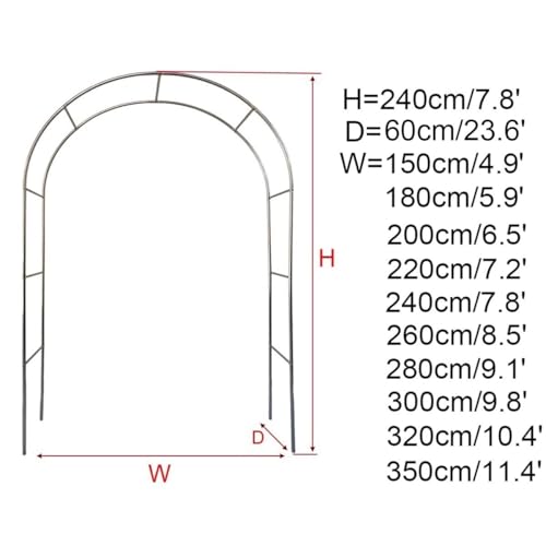 Arche de rose robuste et arche de jardin résistante aux intempéries 350x240cm