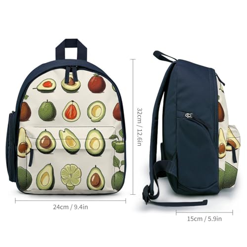 Hand Drawn Backpack Small Book Bag with Side Pocket, Lightweight Durable Backpack, Travel Rucksack, Blue-style2