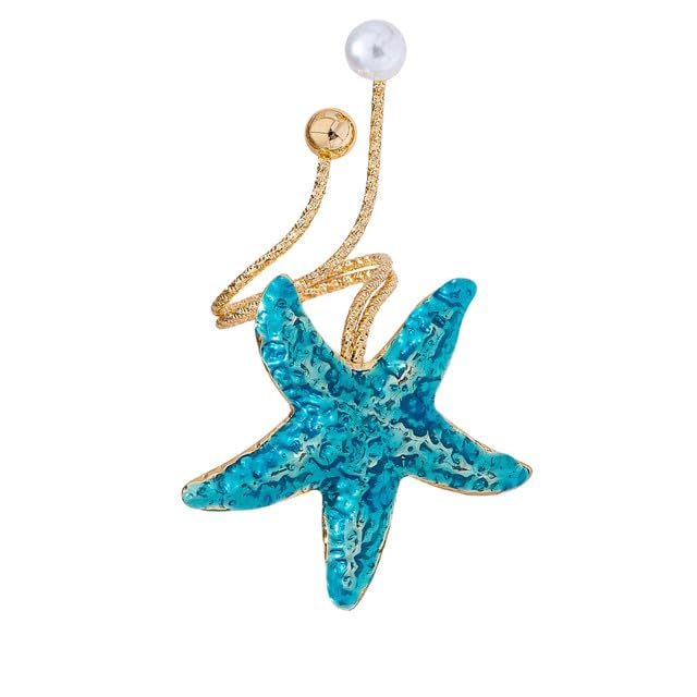Starfish Ring for Women | Alloy Ocean Inspired Design Ring | Fashion Jewelry Accessory-picture-29