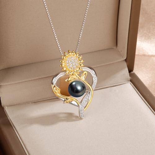 Anniversary Birthday Gifts for Wife Necklace for Women Jewelry Tahitian Black Pearl Necklace Valentine's Christmas Day Mothers Day Build Your Mom Wife Girlfriend Best Gifts for Women4