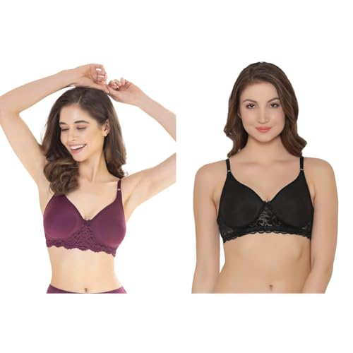 Image of Clovia Women's Cotton Rich Non-Wired Spacer Cup T-Shirt Bra