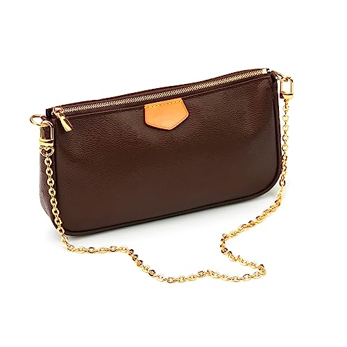 Image of jiesinlov Thin Purse Chain Strap for Handbag Gold Chains Shoulder Bag Short Strap Replacement,with Metal Buckles for pouchette(B 23.6in)