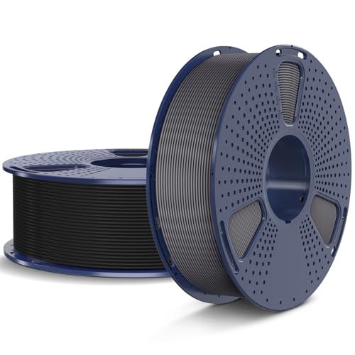Image of SUNLU 3D Printer Filament Bundle PLA Matte 1.75mm, Super Neatly Wound PLA Filament with Matte Finish, Print with 99% FDM 3D Printers, 1kg Spool (2.2lbs), 2 Packs, Matte Black+Matte Grey