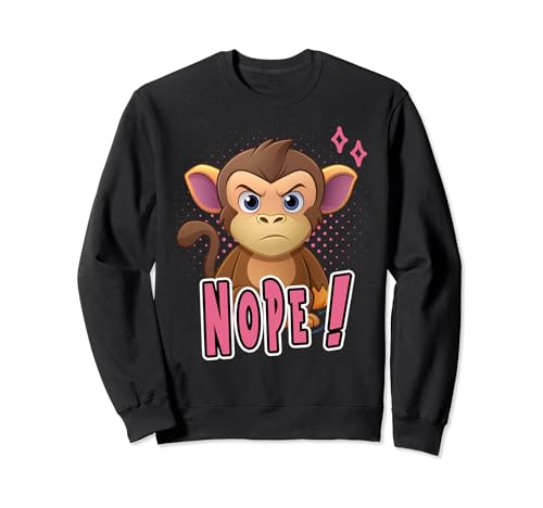 Grumpy Funny Monkey "No!" Divertido Sudadera