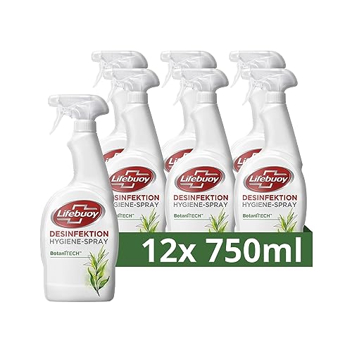 Preisvergleich Produktbild Lifebuoy Desinfektionsspray Hygiene-Spray für hygienische Oberflächenreinigung dermatologisch getestet, ohne beißenden Geruch 750 ml 12 Stück