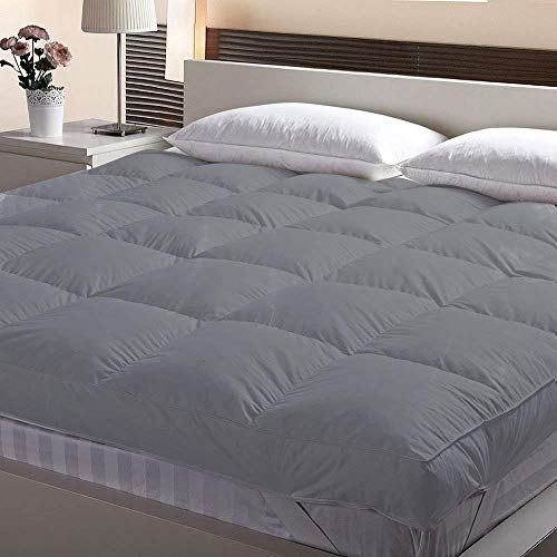Image of Mattress Padding /Mattress Topper 3000 GSM Single Size Bed Finest Imported Super Microfiber Soft- 36 Inch X 75 Inch-Grey
