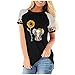 GONKOMA Womens Casual Camouflage V-Neck T-Shirts Tops Blouse Cold Shoulder Short Sleeve Shirts Tunic Tops Tees