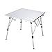 Produktbild Synlyn Tragbar Klapptisch Aluminium Campingtisch mit Tasche Alu Gartentisch höhenverstellbar Balkontisch Reisetisch für Camping Picknick Kochen Garten Wandern Reisen - 70 x 70cm