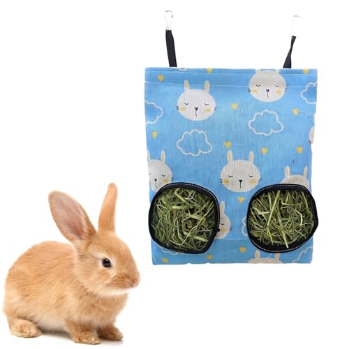 SWYZOR 1 Piezas Bolsa de Heno de Conejo, Bolsa de Alimentación de Heno, Comedero Conejos, Utensilios para Alimentación de Animales Domésticos, para Conejo, Chinchilla, Hámster