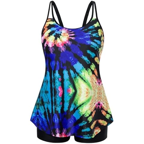Hanna Nikole Floral Tummy Control Tankini Cover