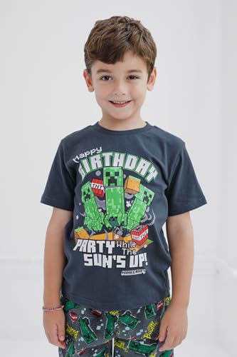 Minecraft Creeper Birthday T-Shirt Little Kid to Big Kid Sizes (4-18-20)2