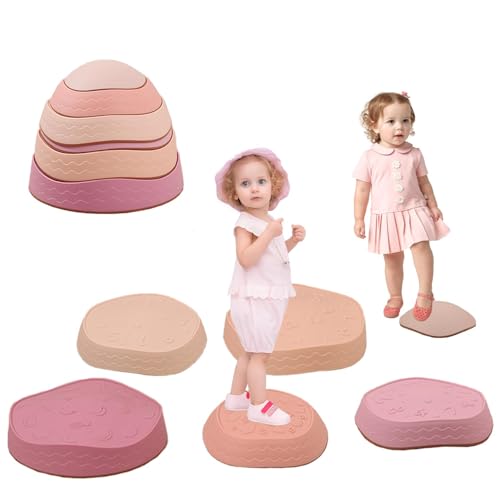 Fanboxk Stepping Stones for Kids,Non-Slip Toddler Sensory Stepping Stones for