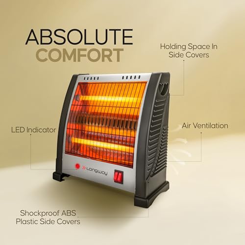 Longway Blaze 2 Rod 800 Watt Halogen Room Heater - Image 4