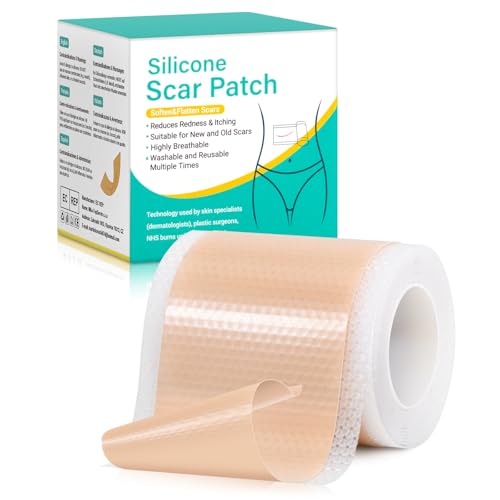 Parches Cicatrizantes de Silicona 150 cm - Médicos, Reutilizables - Para Cesáreas, Queloides - Transpirables e Impermeables