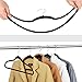 Yaheetech Non Slip Velvet Hangers - Heavy Duty -Flocked Hangers Coat Suit Hangers Space Saving Clothes Hangers with 360° Swivel Hook, Black - Pack of 200