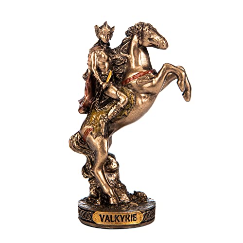 BEAUTIFUL GREEK STATUES Valkyrie Skandinavische Göttin Kunstharz Figuren handbemalt Bronze Miniatur Statue 7,9 cm Cover