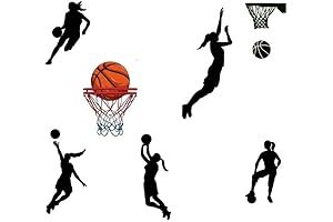 Girl Basketball Player Wall Decals