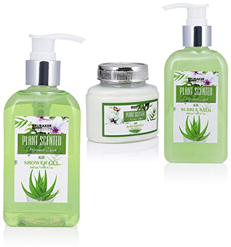 BRUBAKER Cosmetics Bad en Douche Set Aloe Vera - 9-delige Geschenkset in Vintage Planter - Image 5