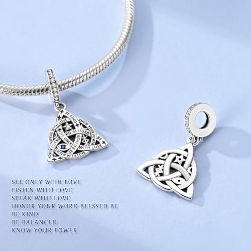 Image of 925 Sterling Silver Charms,Hypoallergenic Beads,Compatible with Pandora Bracelets and Necklaces,Women Holiday Gift Pendants