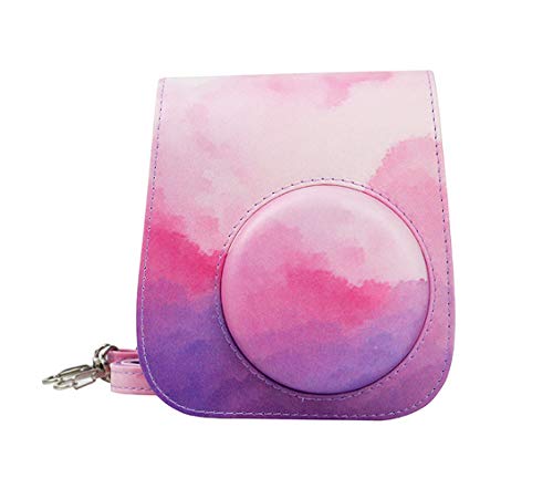 Berfea Funda para cámara compatible con Fujifilm Instax Mini 11 Mini 9 Mini 8 Mini 8+ Bolsa protectora para cámara con correa ajustable (color C) Cover