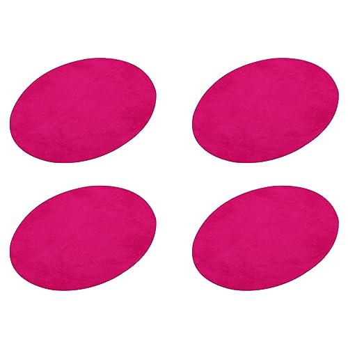 Sourcing Map Coudé Genou Thermocollant Tissu Écussons Patchs Ovale Rose pour Vêtements Artisanat Kit Sac-à-Dos Chaussures Décoration Lot de 4