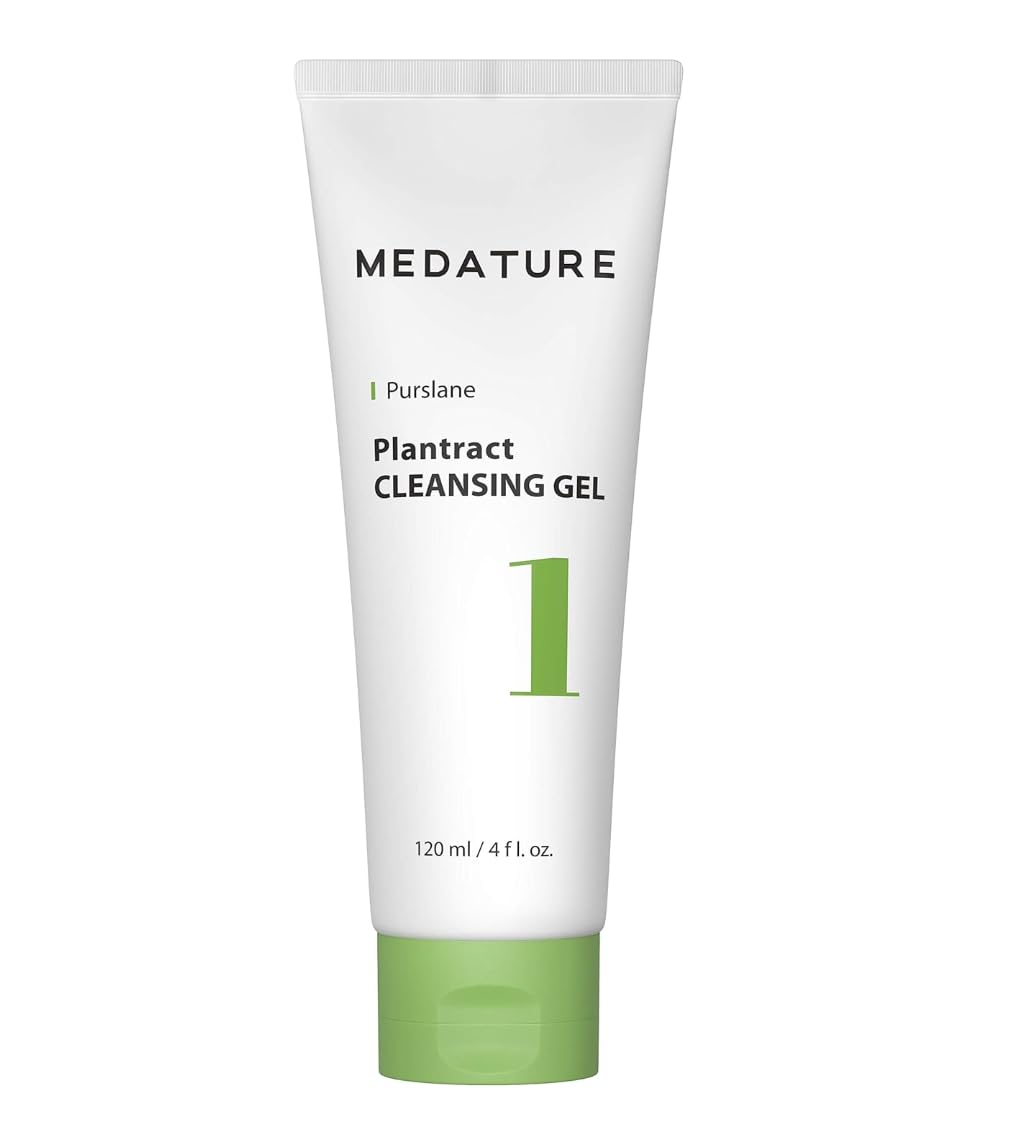 Medature Plantract Cleansing Gel, Hydrating Gentle Face Cleanser, Facial Cleanser With Purslane + Panthenol, Daily Face Wash For All Skin Types, Sensitive Skin Friendly, Fragrance Free, pH Balancing
