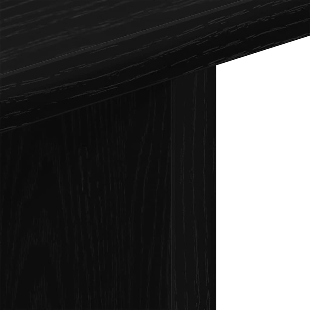 vidaXL TV-Schrank mit Rollen Schwarz Eichen-Optik 80x40x45 cm