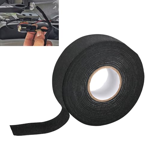 Gewebeband Schwarz - 15m x25mm x 0.8mm - Isolierband, Wärmedämmband, Hochtemperatur-Gewebeband, Filzband Für Fahrzeugkabelbäume, Isolierband, Fahrzeugkabelbaum, Haus, Auto, Motorradkabel Gewebeband Schwarz - 15m x25mm x 0.8mm - Isolierband, Wärmedämmband, Hochtemperatur-Gewebeband, Filzband Für Fahrzeugkabelbäume, Isolierband, Fahrzeugkabelbaum, Haus, Auto, Motorradkabel