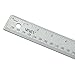 VINCA SSRN-18 Stainless Steel Office Drawing Ruler 0-18 Inch 0-45cm with Non Slip Cork Base Measuring Tool