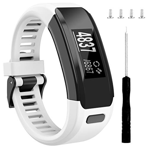 Wizvv Compatible Bands Replacement for Garmin Vivosmart HR, With Metal Buckle Fitness Wristband Strap