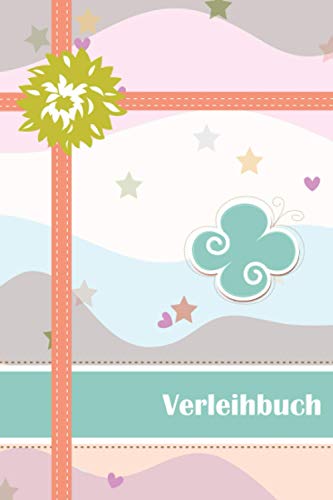 Verleihbuch: Notizbuch zum Eintragen für Verliehenes und Geliehenes I Motiv: Pastell Sterne, Herzen