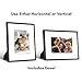 Americanflat 8x10 Metal Picture Frame with Tempered Glass - Use as 5x7 Frame with Mat or Display 8x10 Photo Without Mat - Brooklyn Collection - Picture Frames for Tabletop or Wall - Black