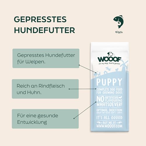 Wooof Hundefutter für Welpen 18kg kaltgepresst