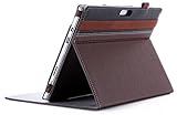 Procase Surface Pro 7 / Pro 6 / Pro 2017 / Pro 4 / Pro LTE/Pro 3 Case - Folio Cover Case for Microsoft Surface Pro 6 / Pro 2017 / Pro 4 / Pro LTE/Pro 3, Compatible with Type Cover Keyboard –Brown