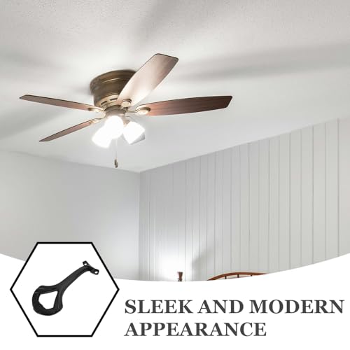 Support de lames pour ventilateur de plafond noir x5 en alliage résistant - 4