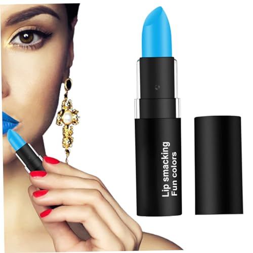 Matte lápiz labial, lápiz labial de terciopelo de larga duración, lápices labiales hidratantes de labio mate sin palos para maquillaje temático de Halloween, azul cielo