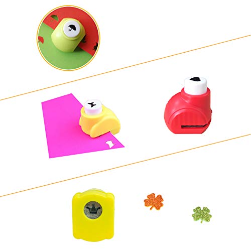 Mini Punch Craft Set,12 Pack Paper Punch Shapes Hole Puncher,Mini Scrapbooking Paper Punchers For Diy Craft,Scrapbook,Gift Cards,Handmade Project #TOP2