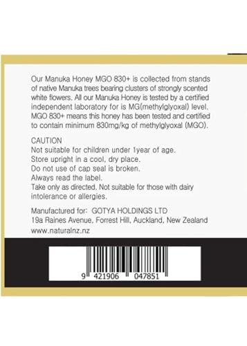 Natural NZ Manuka Honey MGO 830+ 250g (3) miniatura 4