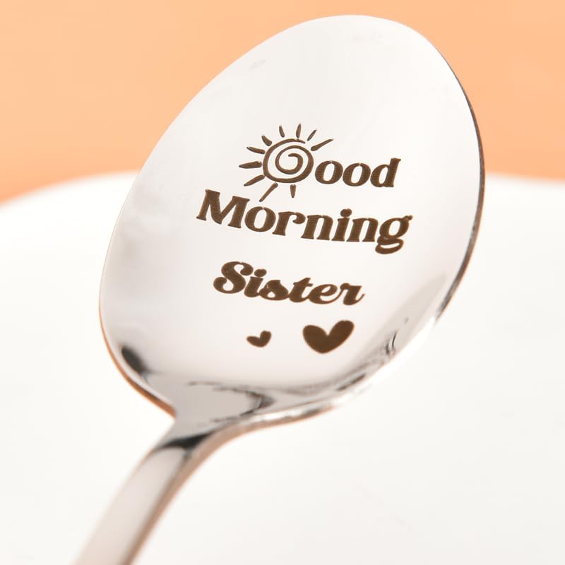 Miniatura 5 de Cuchara de regalo para mujeres, regalos de cumpleaños para hermana mayor, regalo para hermana pequeña, regalos para mujeres, hermanas, cucharas de