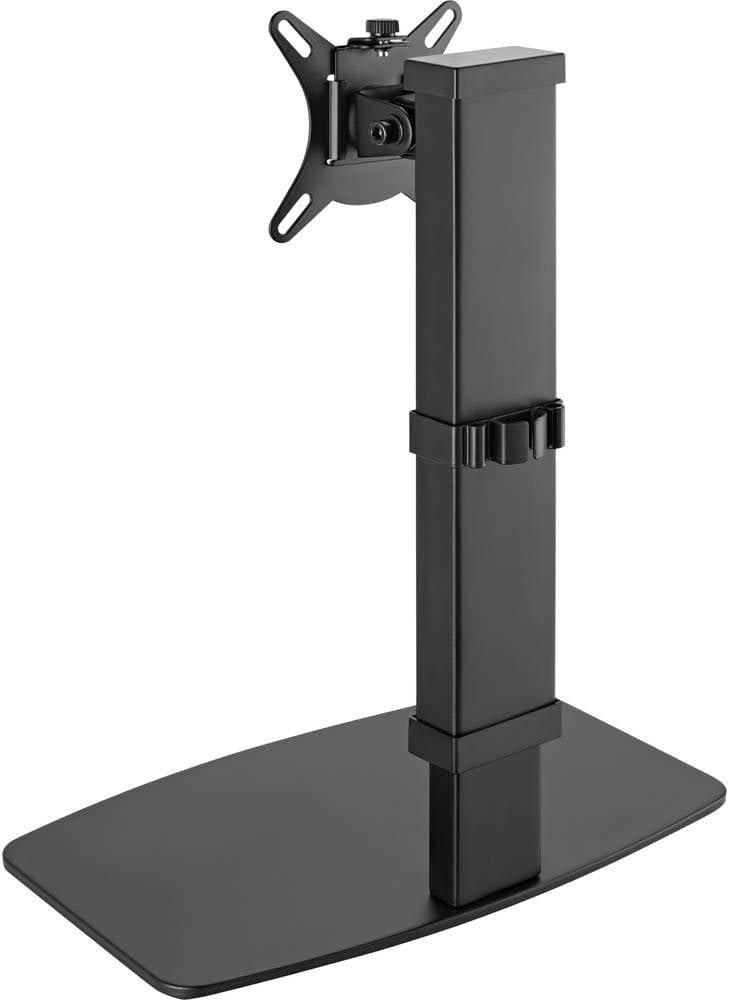 Speaka Professional SP-TMS-200 Monitor Stand, rear view showing cable clip